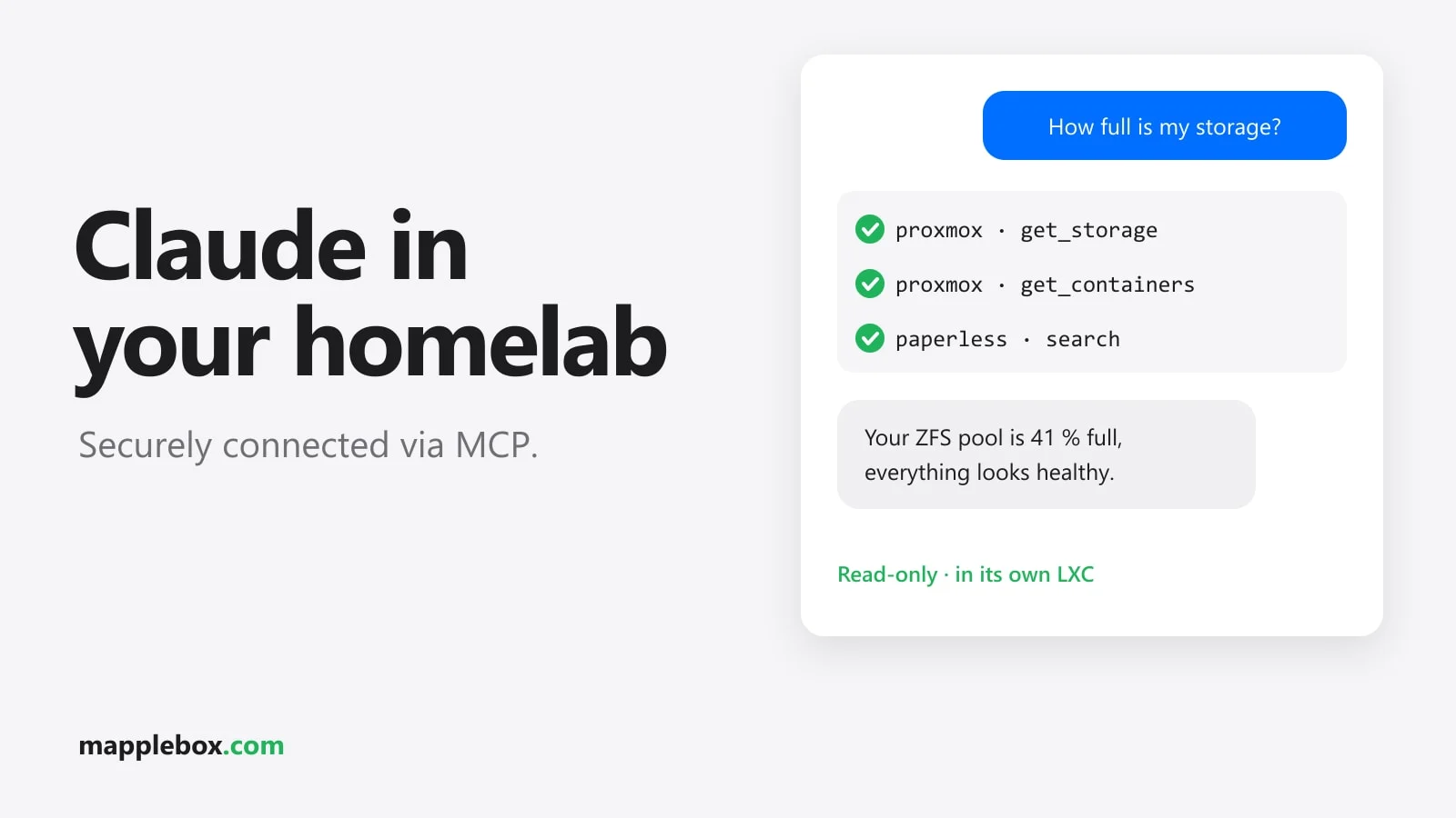 MCP in the Homelab: Connect Claude to Your Servers Safely