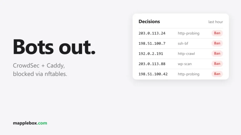 CrowdSec with Caddy: Secure Your Proxy with nftables