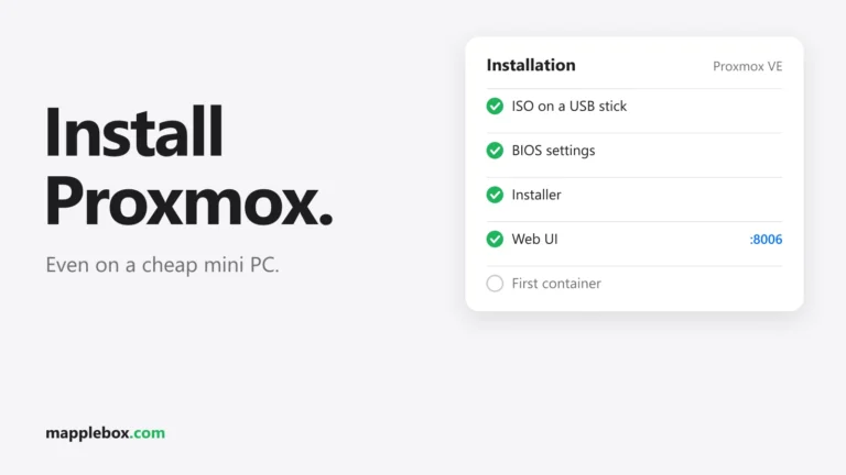 Install Proxmox on a Mini PC: Set Up Your First Server