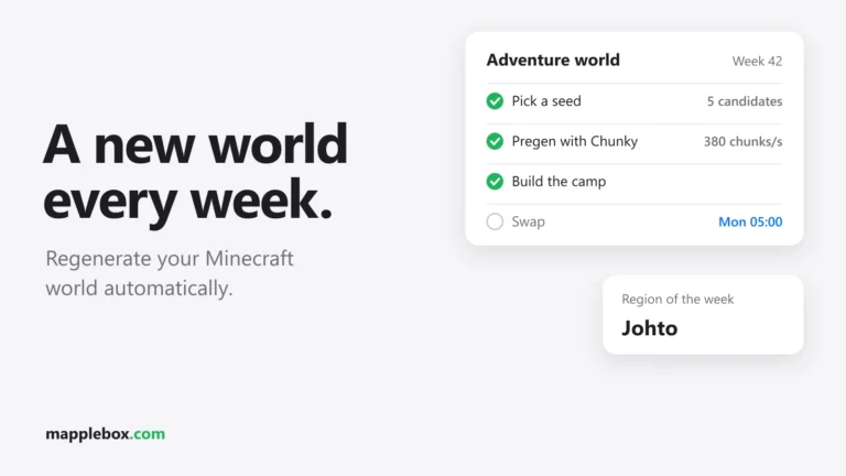 Regenerate a Minecraft World Weekly: Fresh Adventure World
