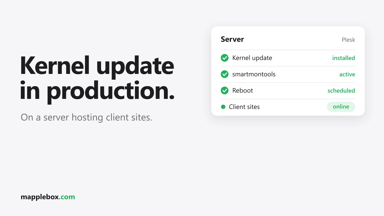 Plesk Kernel Update: Patch a Live Server After a Year