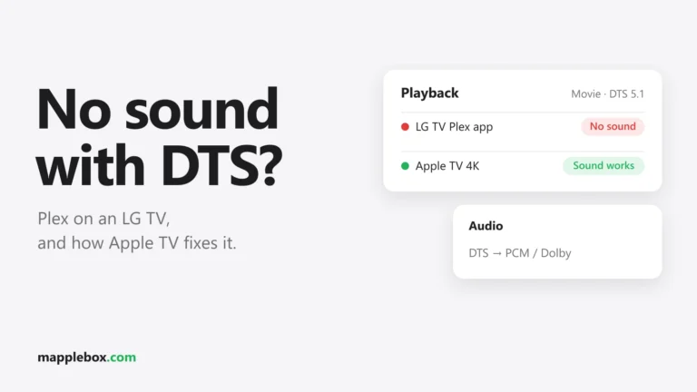 Plex LG TV DTS No Sound? Fix It with an Apple TV