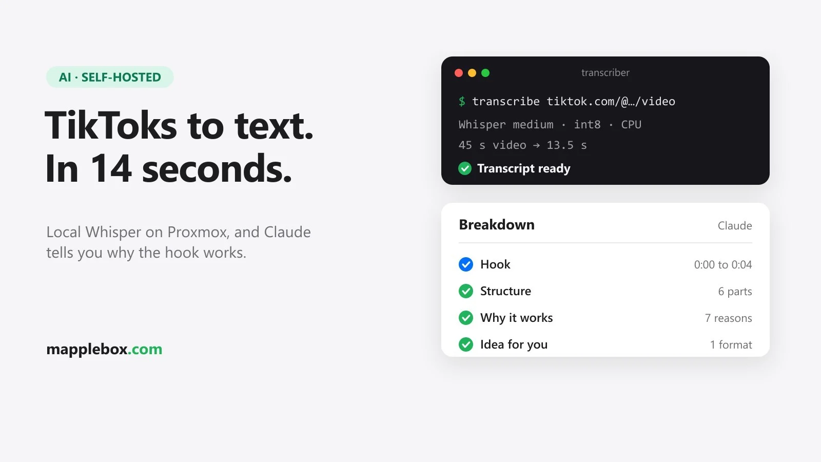 Self-Hosted Video Transcriber with Whisper