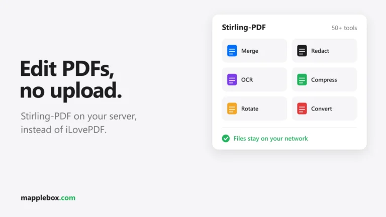 Self-Host Stirling-PDF: Your Own iLovePDF Alternative