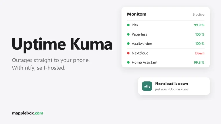 Uptime Kuma + ntfy: Homelab Push Alerts Without the Cloud