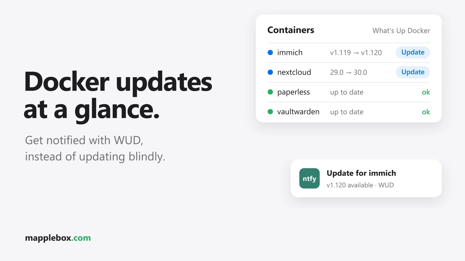 What's Up Docker vs Watchtower: Docker Update Notifications