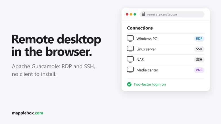 Apache Guacamole: Remote Desktop in Your Browser