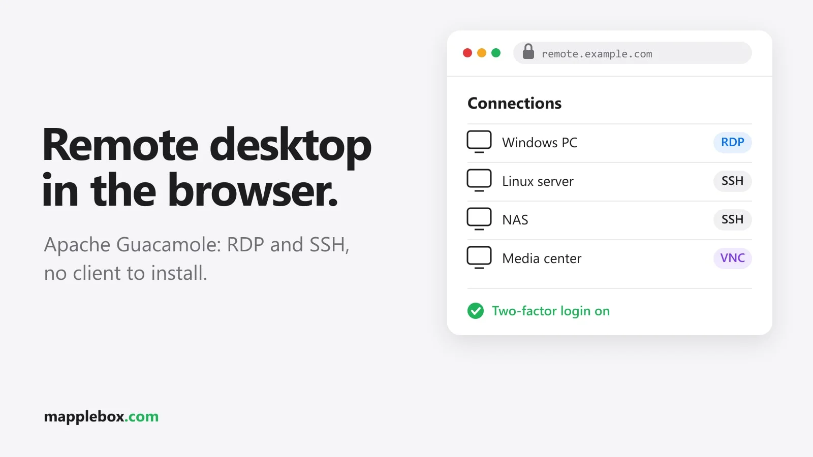 Apache Guacamole: Remote Desktop in Your Browser