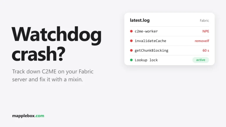 C2ME Watchdog Crash on Fabric: Find It and Fix It with a Mixin